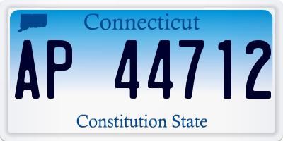 CT license plate AP44712