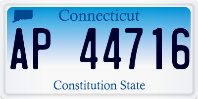 CT license plate AP44716