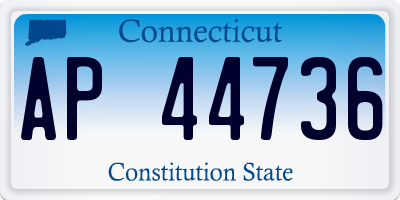 CT license plate AP44736