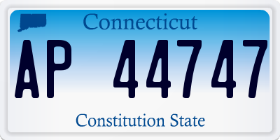 CT license plate AP44747