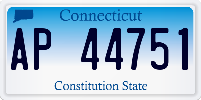 CT license plate AP44751