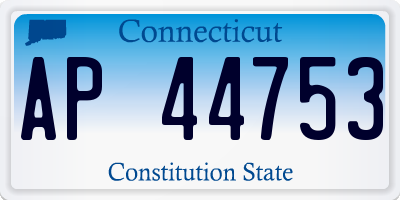 CT license plate AP44753