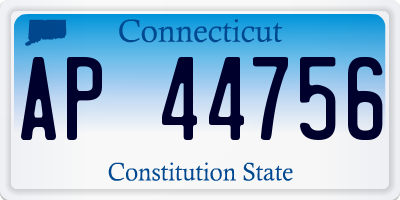 CT license plate AP44756