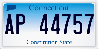 CT license plate AP44757