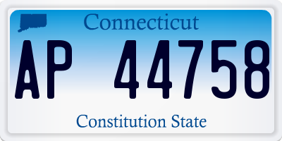 CT license plate AP44758