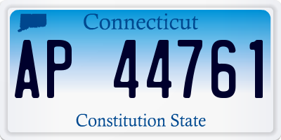 CT license plate AP44761