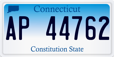 CT license plate AP44762