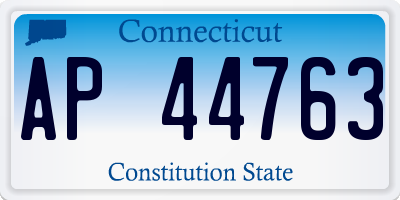 CT license plate AP44763