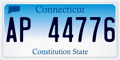 CT license plate AP44776