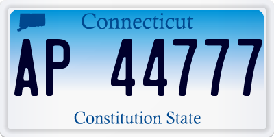 CT license plate AP44777