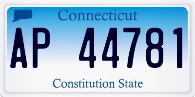 CT license plate AP44781