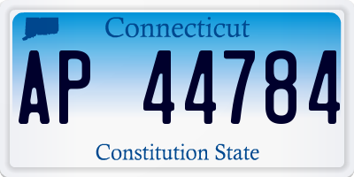 CT license plate AP44784