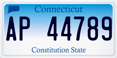 CT license plate AP44789