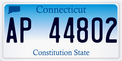 CT license plate AP44802
