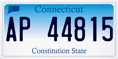 CT license plate AP44815