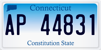 CT license plate AP44831