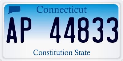 CT license plate AP44833