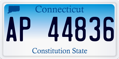 CT license plate AP44836