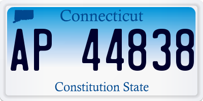 CT license plate AP44838