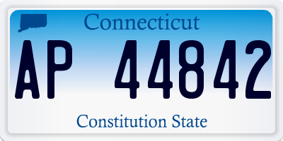 CT license plate AP44842