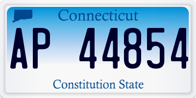 CT license plate AP44854