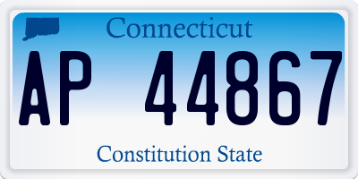 CT license plate AP44867