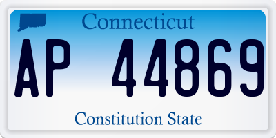 CT license plate AP44869