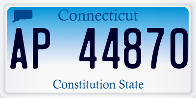 CT license plate AP44870