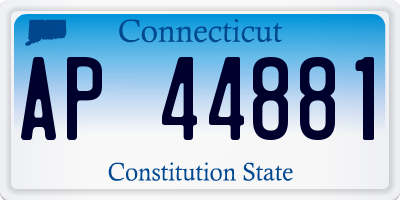 CT license plate AP44881