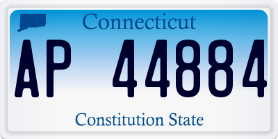 CT license plate AP44884