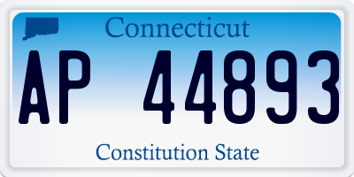 CT license plate AP44893