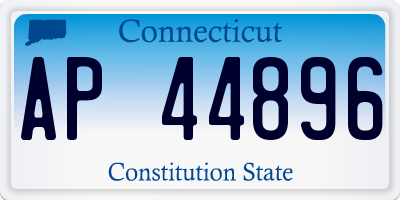 CT license plate AP44896