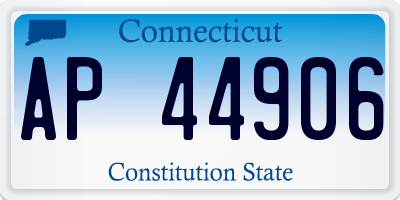 CT license plate AP44906