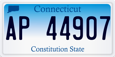 CT license plate AP44907