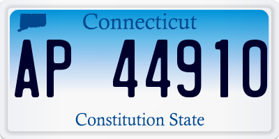 CT license plate AP44910