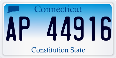 CT license plate AP44916