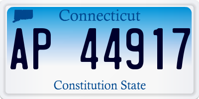 CT license plate AP44917