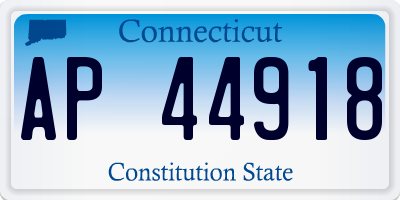 CT license plate AP44918