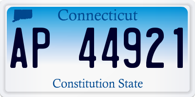 CT license plate AP44921