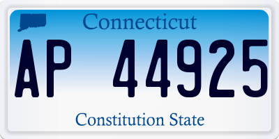 CT license plate AP44925