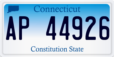 CT license plate AP44926