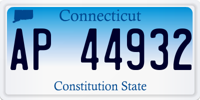 CT license plate AP44932