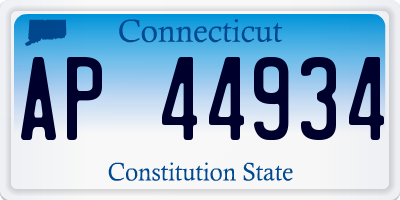 CT license plate AP44934