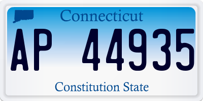 CT license plate AP44935
