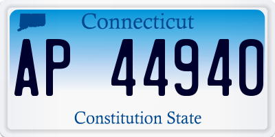 CT license plate AP44940