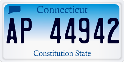 CT license plate AP44942