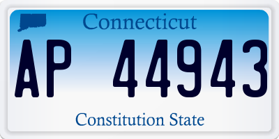 CT license plate AP44943