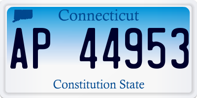 CT license plate AP44953