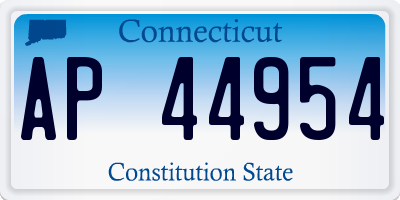 CT license plate AP44954