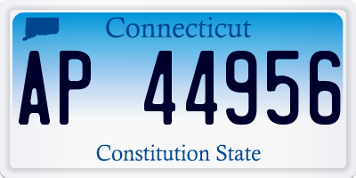 CT license plate AP44956